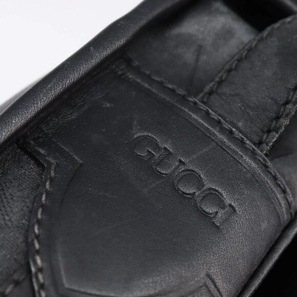 GUCCI GG Canvas Shoulder Bag Black Gold Auth - Picture 13 of 16